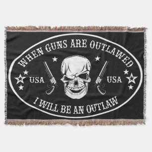 2nd Amendment  Throw Pillow Blanket