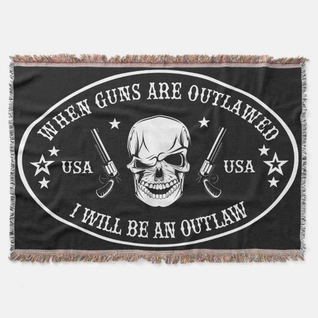 2nd Amendment  Throw Pillow Blanket (Front)