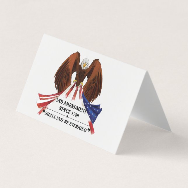 2nd Amendment  Throw Pillow Business Card (Front)