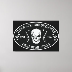 2nd Amendment  Throw Pillow Canvas Print