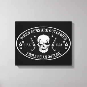 2nd Amendment  Throw Pillow Canvas Print