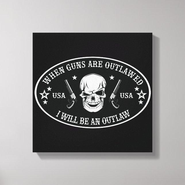 2nd Amendment  Throw Pillow Canvas Print (Front)