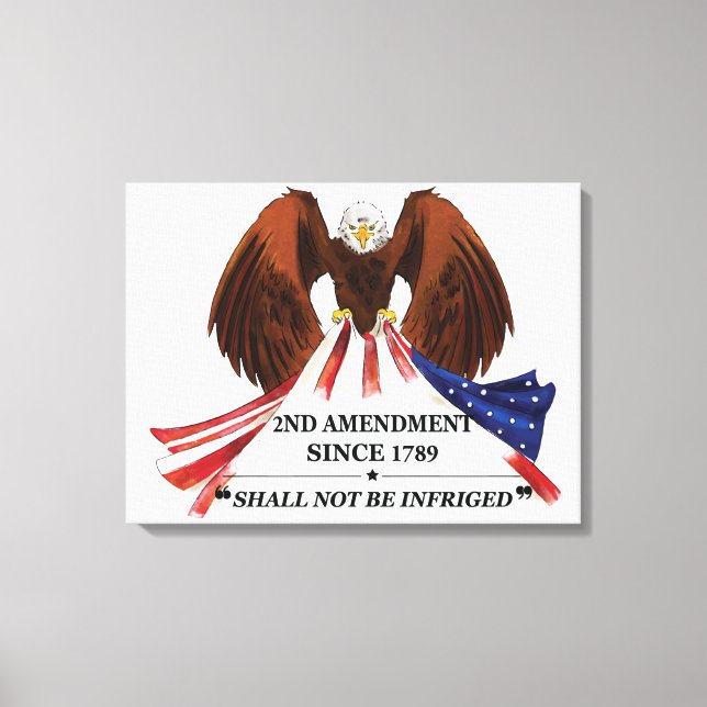 2nd Amendment  Throw Pillow Canvas Print (Front)