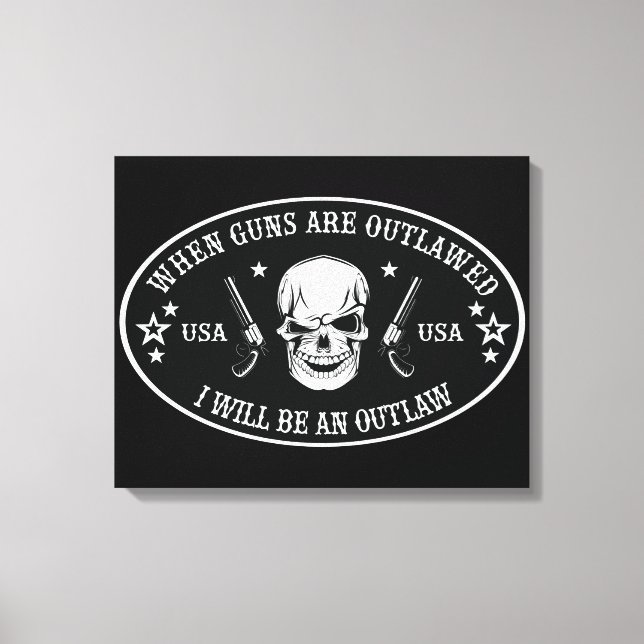 2nd Amendment  Throw Pillow Canvas Print (Front)