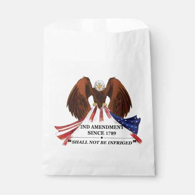 2nd Amendment  Throw Pillow Favour Bag (Front)
