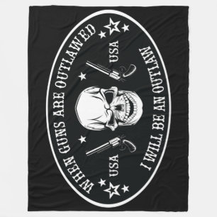 2nd Amendment  Throw Pillow Fleece Blanket