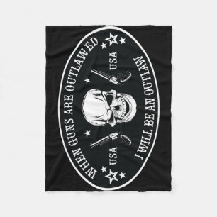 2nd Amendment  Throw Pillow Fleece Blanket