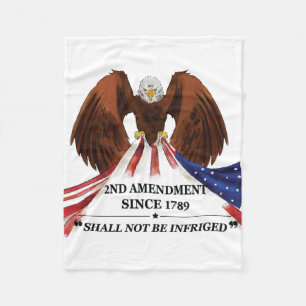 2nd Amendment  Throw Pillow Fleece Blanket