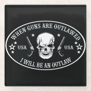 2nd Amendment Throw Pillow Glass Coaster