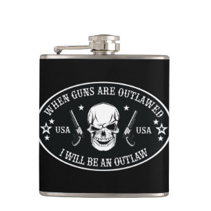 2nd Amendment Throw Pillow Hip Flask