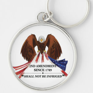 2nd Amendment Throw Pillow Keychain