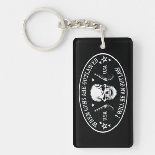 2nd Amendment  Throw Pillow Keychain