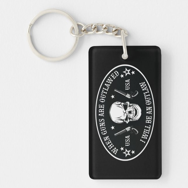 2nd Amendment  Throw Pillow Keychain (Front)