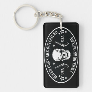 2nd Amendment  Throw Pillow Keychain