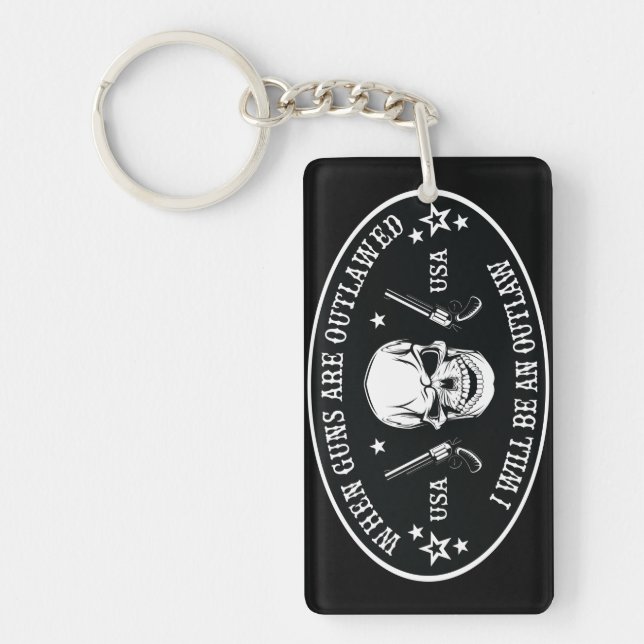 2nd Amendment  Throw Pillow Keychain (Front)