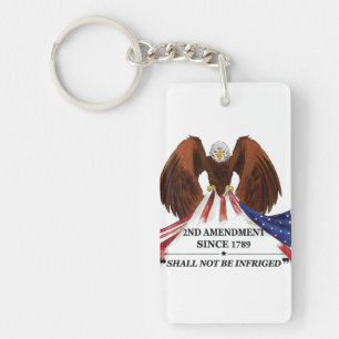 2nd Amendment  Throw Pillow Keychain