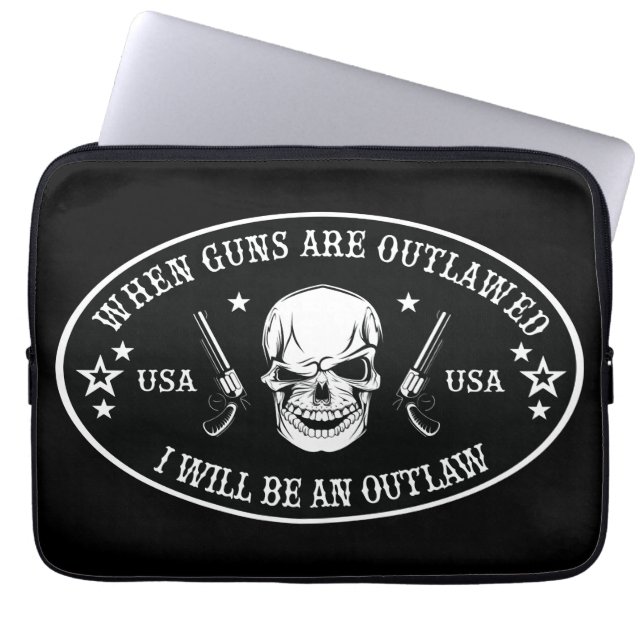 2nd Amendment  Throw Pillow Laptop Sleeve (Front)