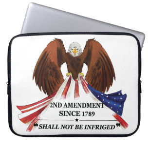 2nd Amendment Throw Pillow Laptop Sleeve