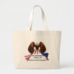 2nd Amendment Throw Pillow Large Tote Bag