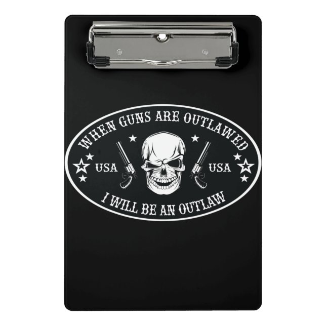 2nd Amendment  Throw Pillow Mini Clipboard (Front)