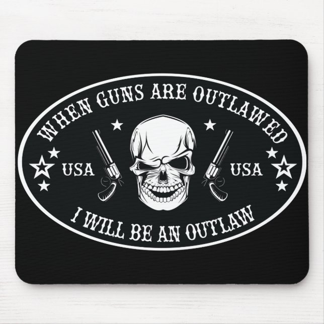 2nd Amendment  Throw Pillow Mouse Pad (Front)