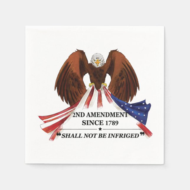 2nd Amendment  Throw Pillow Napkin (Front)