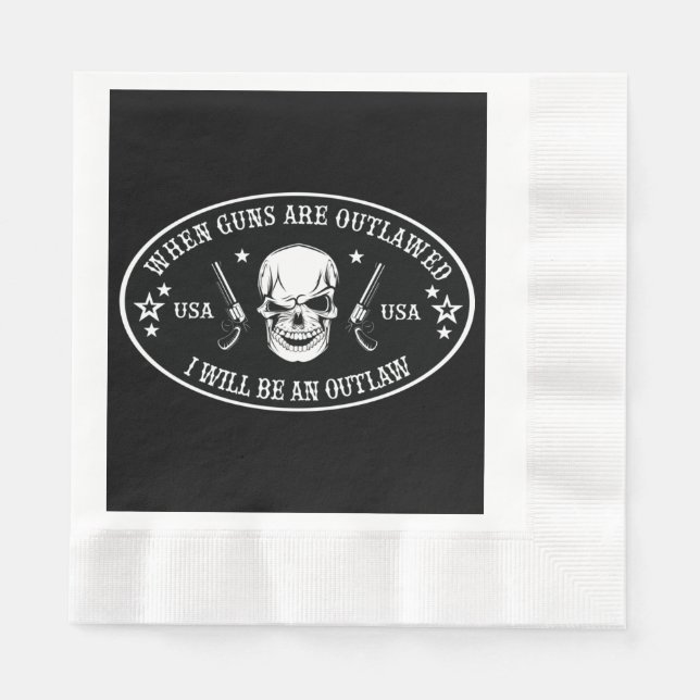 2nd Amendment  Throw Pillow Napkin (Front)