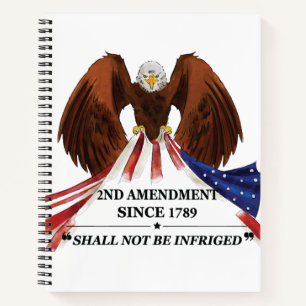 2nd Amendment Throw Pillow Notebook