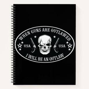 2nd Amendment Throw Pillow Notebook