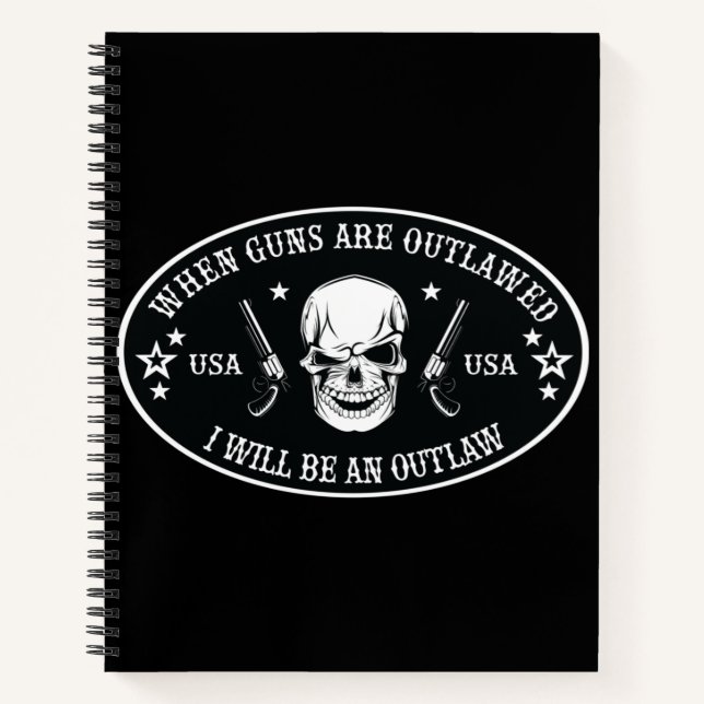 2nd Amendment  Throw Pillow Notebook (Front)