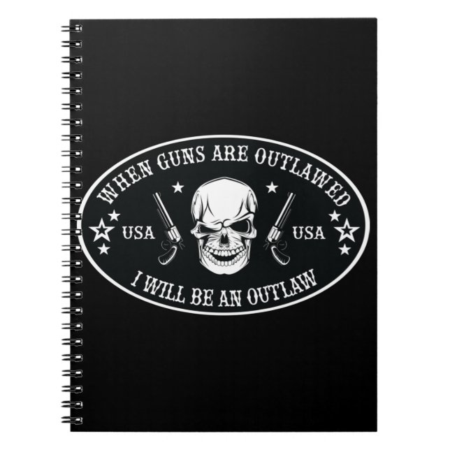 2nd Amendment  Throw Pillow Notebook (Front)