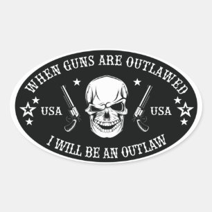 2nd Amendment Throw Pillow Oval Sticker