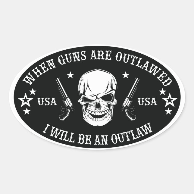 2nd Amendment  Throw Pillow Oval Sticker (Front)
