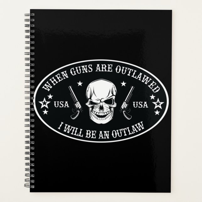 2nd Amendment  Throw Pillow Planner (Front)
