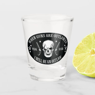 2nd Amendment Throw Pillow Shot Glass