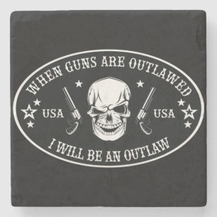 2nd Amendment Throw Pillow Stone Coaster