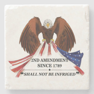 2nd Amendment Throw Pillow Stone Coaster