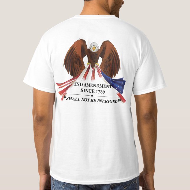 2nd Amendment  Throw Pillow T-Shirt (Back)