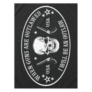 2nd Amendment Throw Pillow Tablecloth