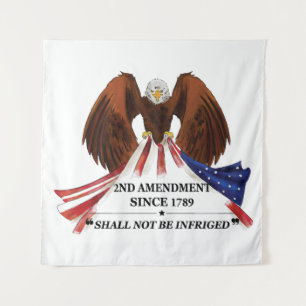 2nd Amendment Throw Pillow Tapestry