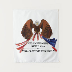 2nd Amendment  Throw Pillow Tapestry