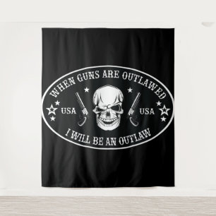 2nd Amendment Throw Pillow Tapestry