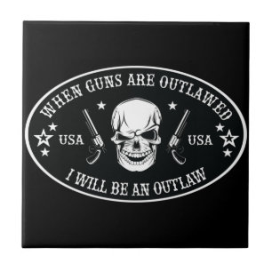 2nd Amendment Throw Pillow Tile