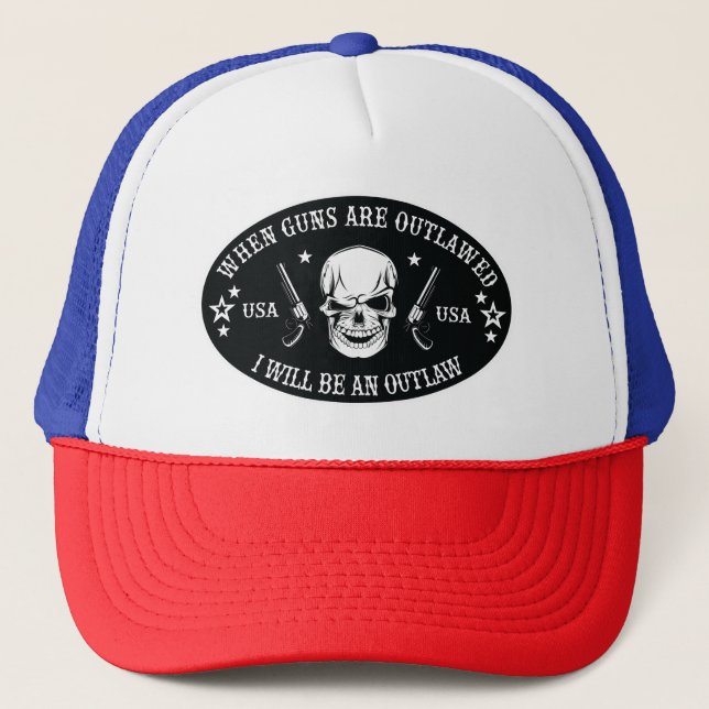 2nd Amendment  Throw Pillow Trucker Hat (Front)