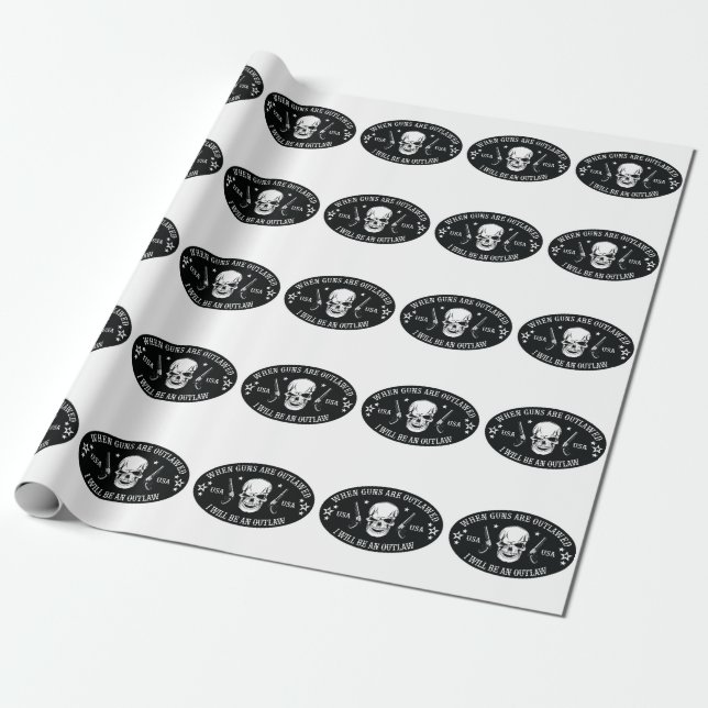 2nd Amendment  Throw Pillow Wrapping Paper (Unrolled)