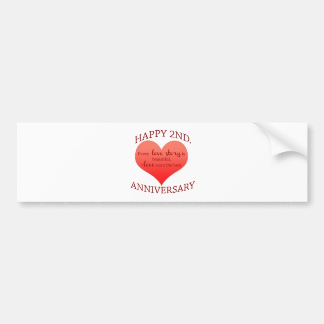 2nd. Anniversary Bumper Sticker (Front)