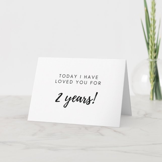 2nd Anniversary Gift for Boyfriend Girlfriend Card (Front)