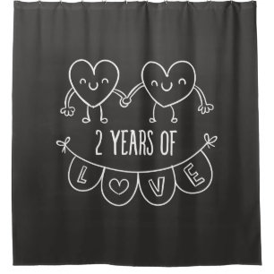 2nd Anniversary Gift For Her Chalk Hearts P2