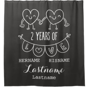 2nd Anniversary Gift For Her Chalk Personalized