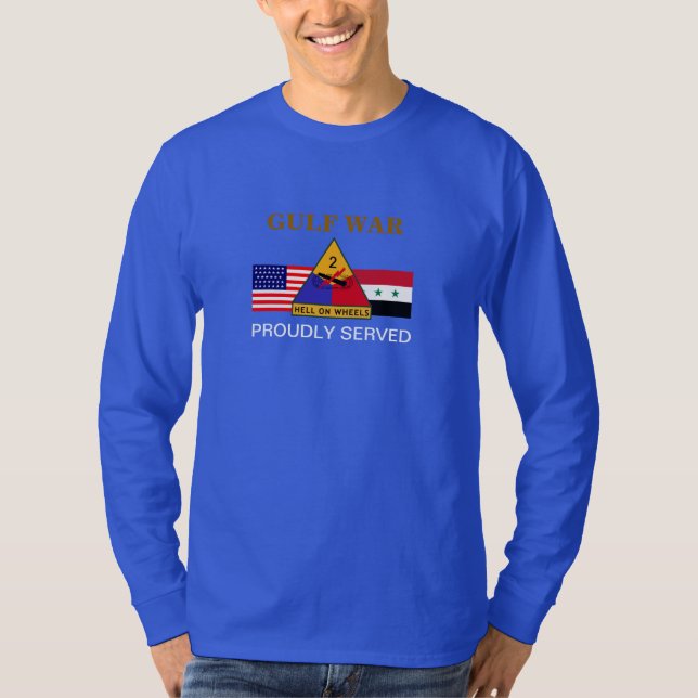 2ND ARMORED DIVISION GULF WAR LONG SLEEVE T-SHIRT (Front)